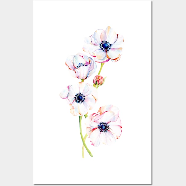 Asymmetrical Anemones Wall Art by QuirkybyDesign